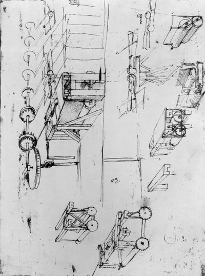 Maschinenentwürfe, fol. 367r-b von Leonardo da Vinci